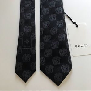 New Gucci Tiger Silk Tie